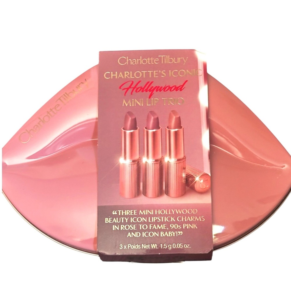 Charlotte Tilbury Charlotte's Iconic Hollywood Mini Lip Trio Rose 90s Pink Icon